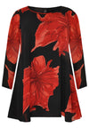 Blouse wide bottom LAURA - red - #4