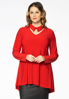 Tunic collar / v-neck DOLCE - red  - #1