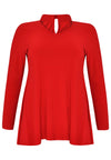 Tunic collar / v-neck DOLCE - red - #4
