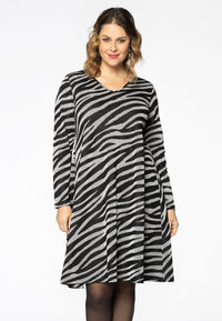 Dress lurex ZEBRA - black - #1