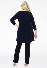 Tunic wide bottom beads DOLCE - blue - #3