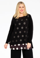 Tunic flare POLKA - black  - #1