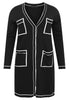 Cardigan contrast piping - black  - #4