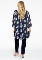 Tunic wide bottom SEA SHELLS - blue - #3