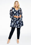 Tunic wide bottom SEA SHELLS - blue