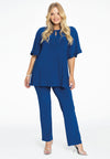 Tunic flare frilled sleeves DOLCE - indigo