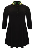 Tunic wide bottom sequins DOLCE - black  - #4