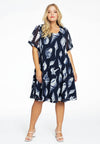 Dress A-line SEA SHELLS - blue