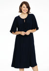 Dress frilled sleeves DOLCE - blue