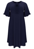 Dress frilled sleeves DOLCE - blue - #4