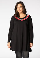 Tunic wide bottom tape - black - #1