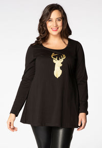 Tunic reindeer flare - black - #1