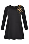 Tunic wide bottom scarf Paris - black - #4