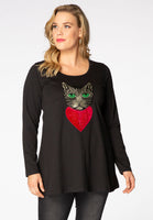 Tunic Cat flare - black  - #1