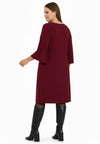 Dress V-neck DOLCE - dark red