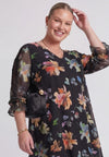 Tunic wide bottom lace PRINTEMPS - multi