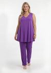 Trousers long uni dolce - purple