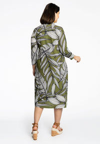 Blouse midi BATIK LEAVES - green - #3