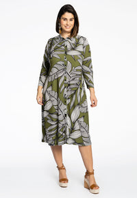 Blouse midi BATIK LEAVES - green - #2