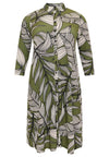 Blouse midi BATIK LEAVES - green - #4