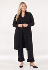 Cardigan long frill UNI DOLCE - black