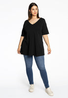 Tunic V flare COTTON - black - #2