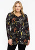 Tunic flare FLORA - black 