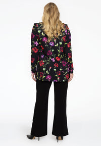 Tunic flare frilled collar LOU - black - #3