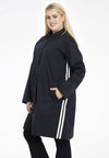 Raincoat with stripes - black 