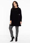 Tunic wide bottom folded collar DOLCE - black - #2