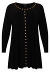 Tunic wide bottom studs DOLCE - black - #4