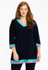 Tunic flare colorblock DOLCE - blue