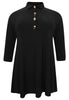 Tunic wide bottom buttons DOLCE - black  - #4