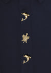 Tunic wide bottom buttons DOLCE - blue - #5