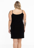 Slip dress spaghetti straps - black - #2