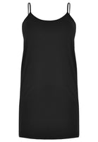 Slip dress spaghetti straps - black - #3