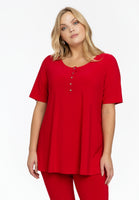 Tunic flare buttoned DOLCE - red  - #1