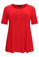 Tunic flare buttoned DOLCE - red  - #4