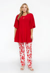 Tunic wide bottom slit DOLCE - red - #2
