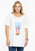 Tunic flare SUMMER VIBE - white 