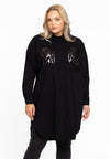 Blouse-dress sequins - black