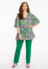 Tunic flare cold shoulder TIFFANY - green 