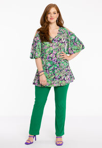 Tunic flare cold shoulder TIFFANY - green - #2