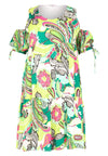 Dress off shoulder sleeves AMALFI - bright green - #2