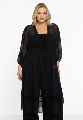 Cardigan lace VOILE - black  - #1