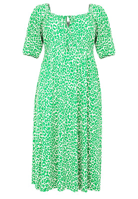 Dress smocked waist GREEN LEO - green  - #4