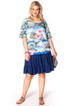 Shirt wide tropical - blue - #2