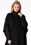 Poncho high neck - black 