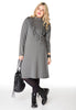 Dress turtle neck ruffled - grey  - #2