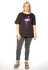 Shirt wide flamingo - black  - #2